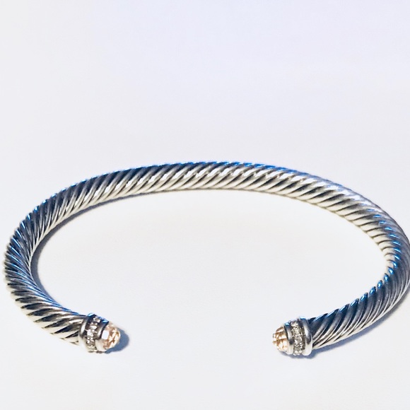 ⚡️SALE⚡️! DY Morganite & Diamond Cable cuff - Picture 2 of 4